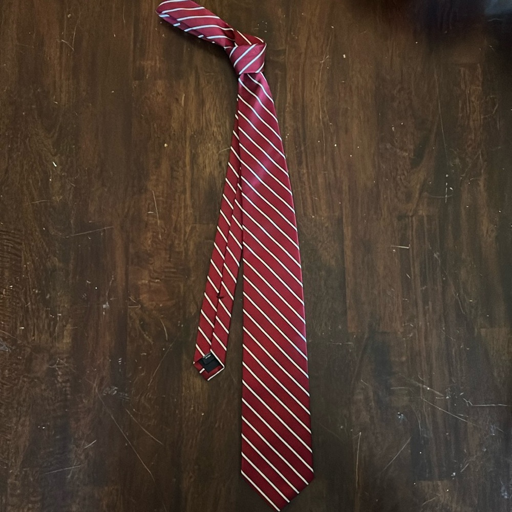J. Crew Silk Tie Red/Ivory/Black